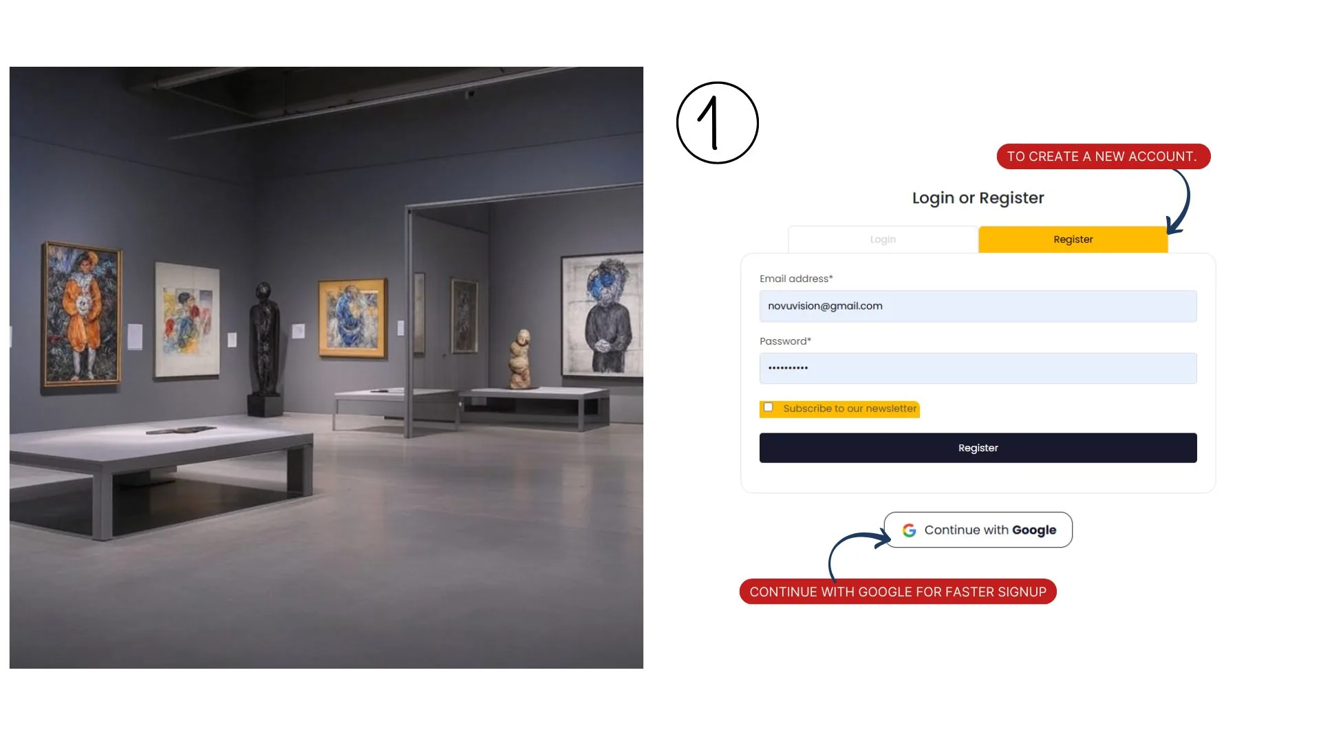 Screenshot for Register for an Account