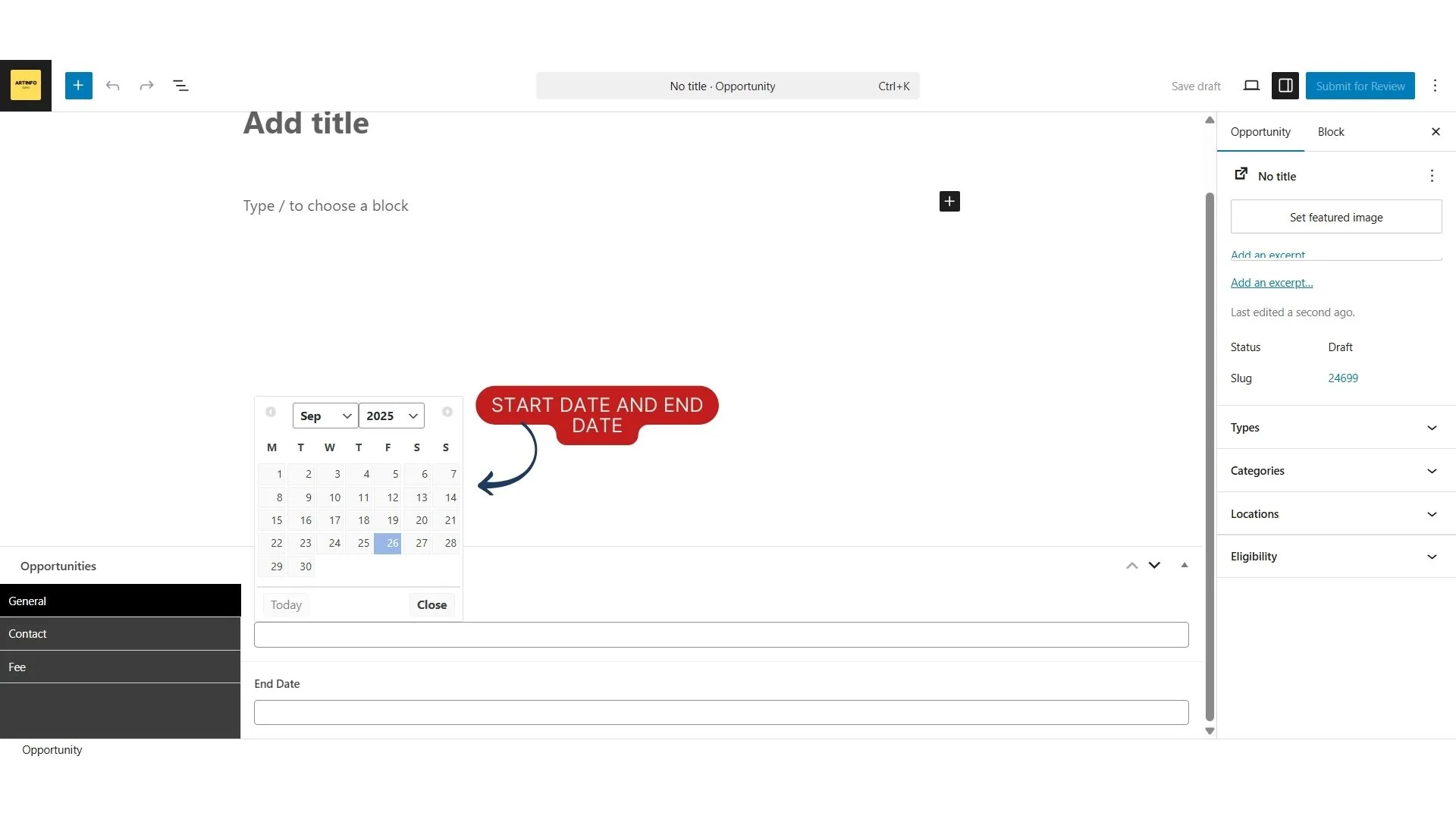 Screenshot for Submit for Review