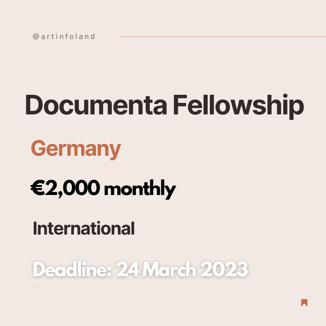 The Goethe-Institut Fellowship offers international artists, curators, and scholars the opportunity to conduct transdisciplinary research on aesthetics, art, and contemporary history in the context of documenta exhibitions. It also aims to provide a venue to critically reflect on Western European-/North American-influenced discourses as well as to develop alternative perspectives. This call is particularly extended to researchers from contexts which have received scarce representation in the local artistic and academic scene. Two six-month fellowships in Kassel, Germany, for June to November 2023 will be awarded.