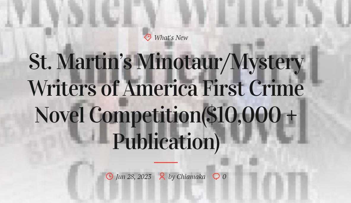 Minotaur Books/Mystery Writers of America 2024