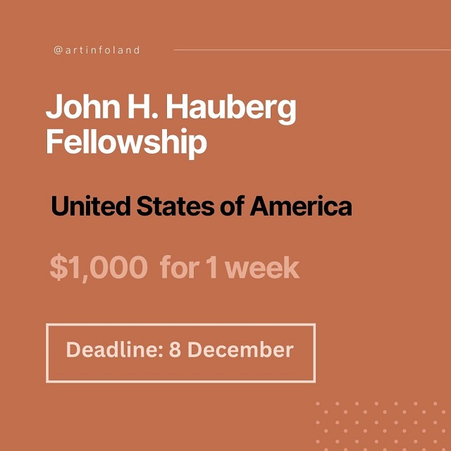 JOHN H. HAUBERG FELLOWSHIP RESIDENCE PROGRAM